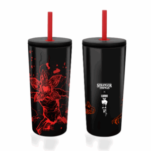 COPO INOX COM CANUDO E TAMPA 600 ML STRANGER THINGS