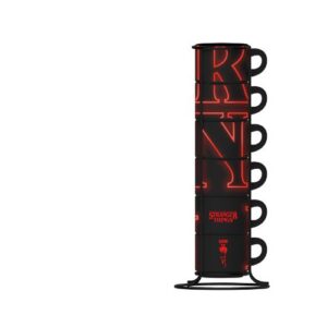 SET 6 XIC ESPRESSO COM SUPORTE 80ML STRANGER THINGS