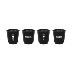 SET 4 COPOS ESPRESSO PORCELANA 90 ML STRANGER THINGS